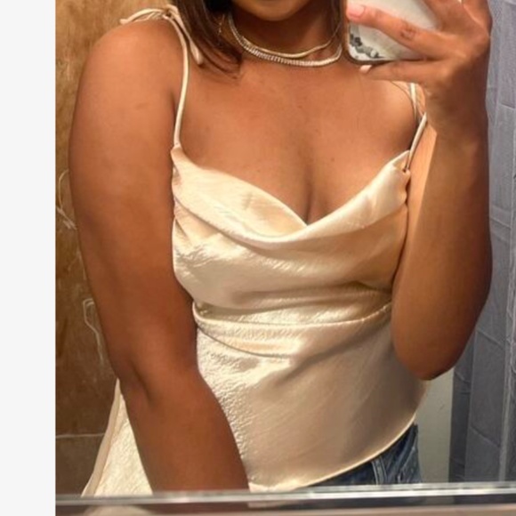 Luxe Plunging neck Sexy party Cami Top - Picture 1 of 5